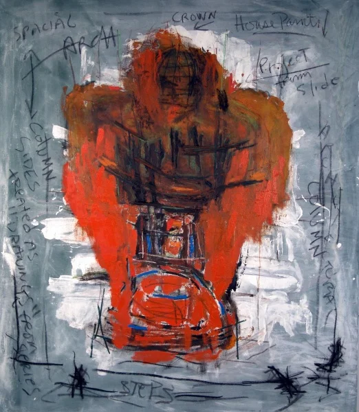 Project for... 55" x 65" acrylics, charcoal, oils, oil sticks on canvas