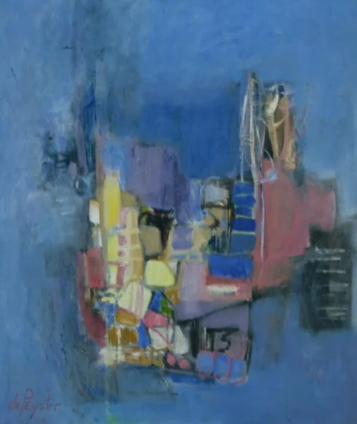 Blue Symphony 41.5 x 36", oil on canvas