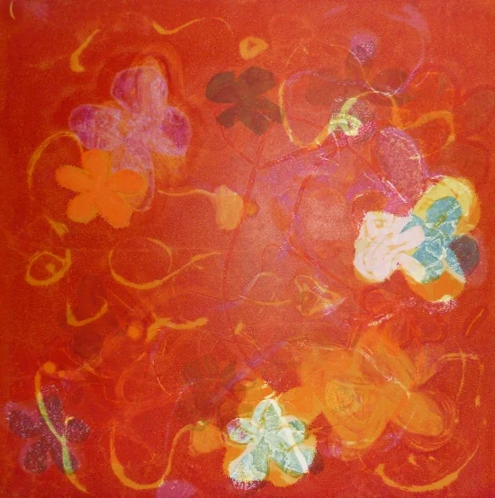 Enlightened Species series #3 12 x 12" monotype print