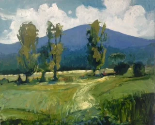 South Mountain from Weidner's farm 30 x 36, oil on canvas.