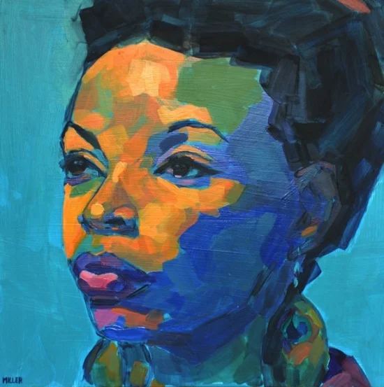 Maya 12 x 12", acrylic on board.