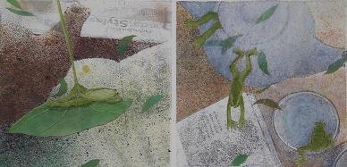 The Cup of Humanity 16" x 8" Monotype