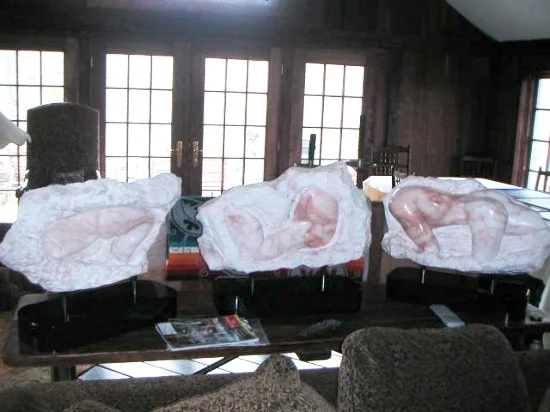 "The Dancers" Marble, pink vein.