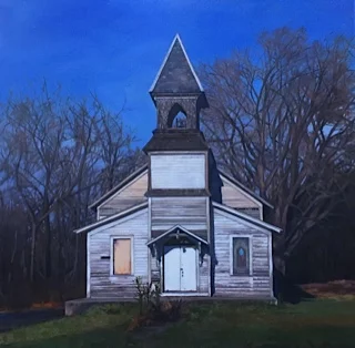 New Testament Bible Church 26 x 26, oil on canvas,