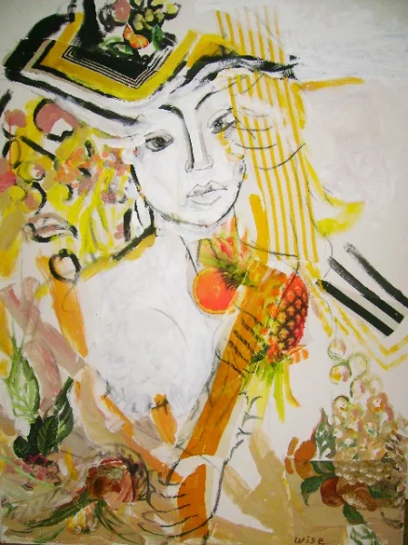 Springtime 35 x 48, collage and acrylic on canvas