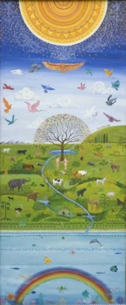 Peaceable Kingdom 25 x 60 oil canvas