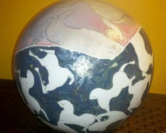 Large Sphere 13" circum. ceramic