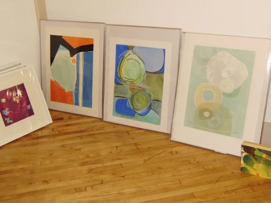 Mary Manning, Monotypes, in studio.jpg
