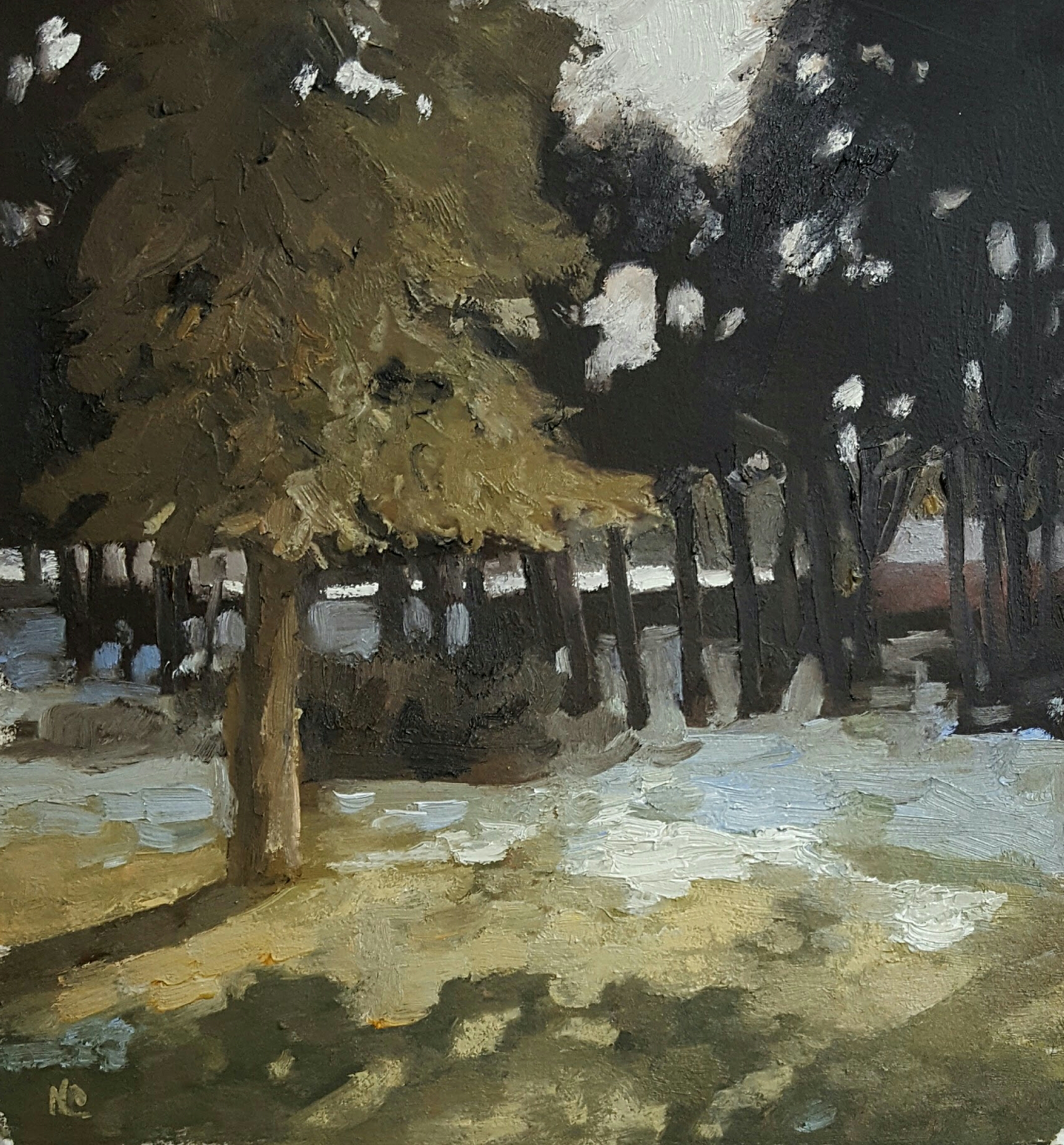 "End of Winter" 18 x 15 oil on paper