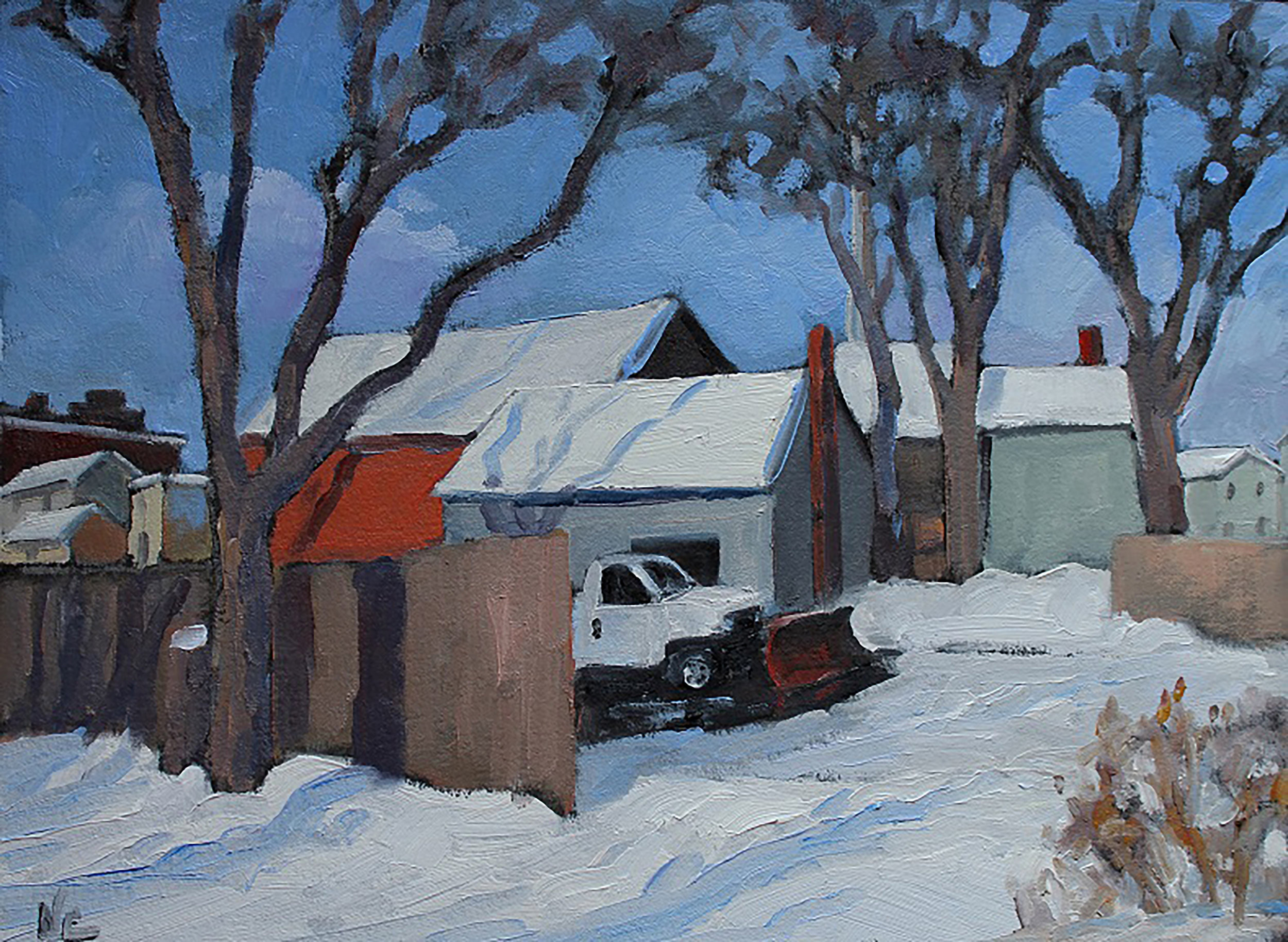 "Back Lots" 12.5 x 15.5 oil on paper