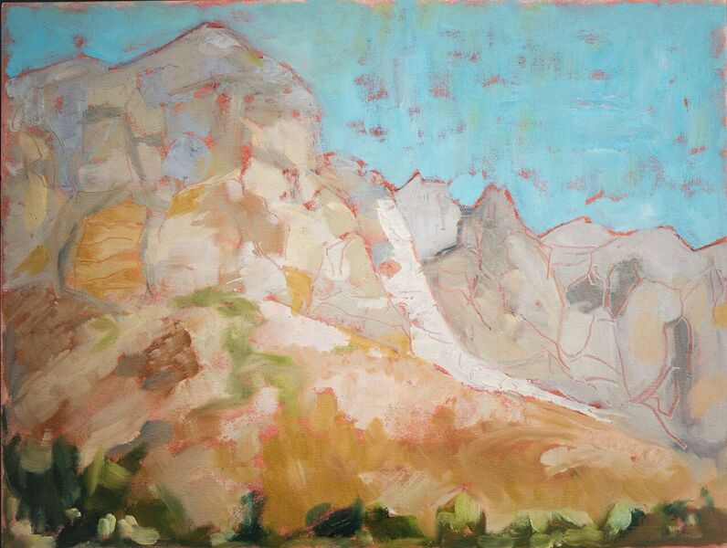 Mt. in South Africa, oil on canvas