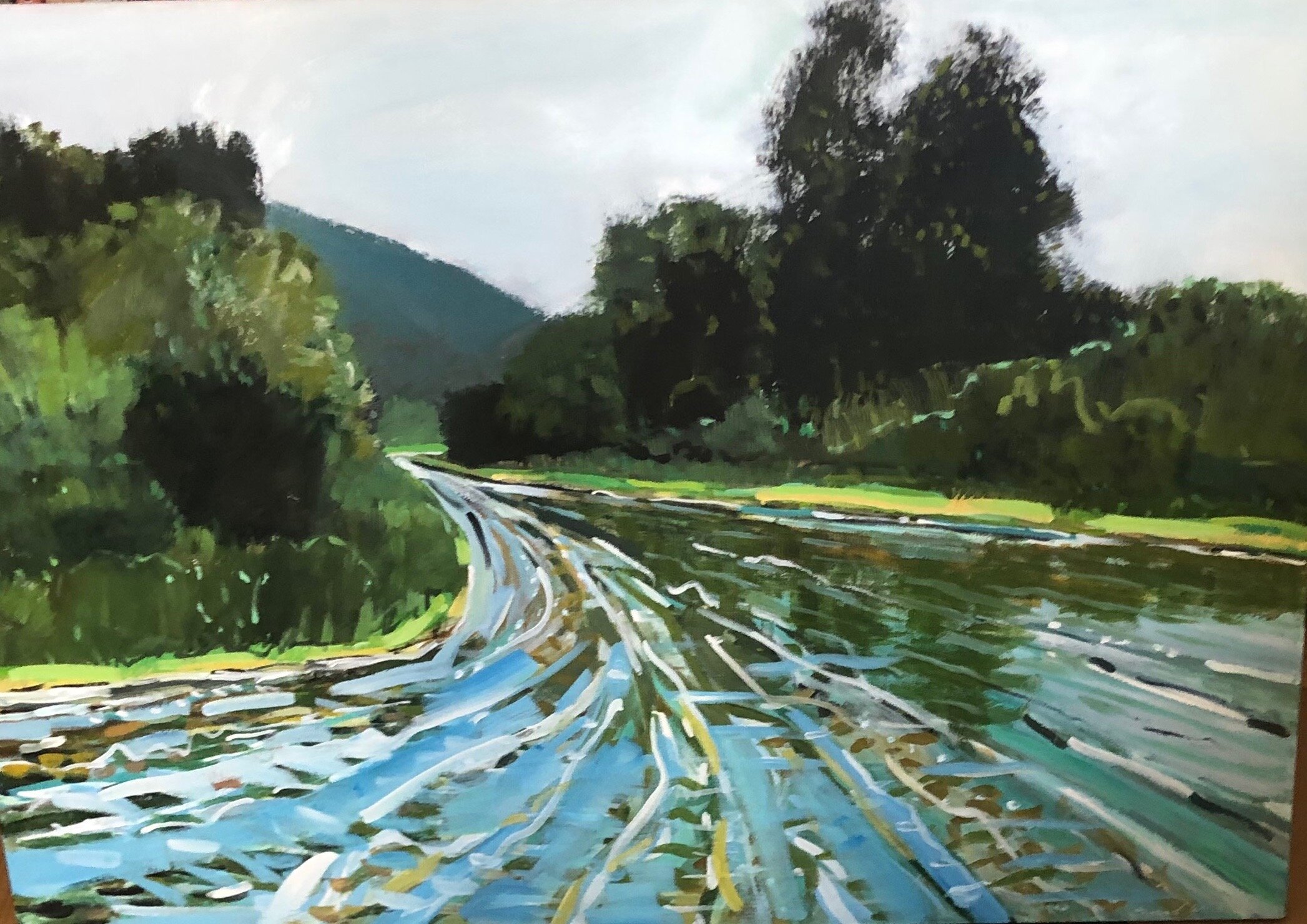 Beautiful River, 36 x 50, acrylic on canvas