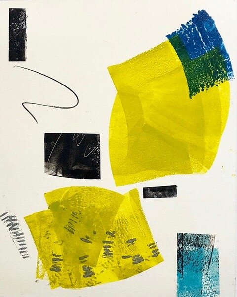 #17 Untitled | 16 x 14 (framed) monotype/collograph