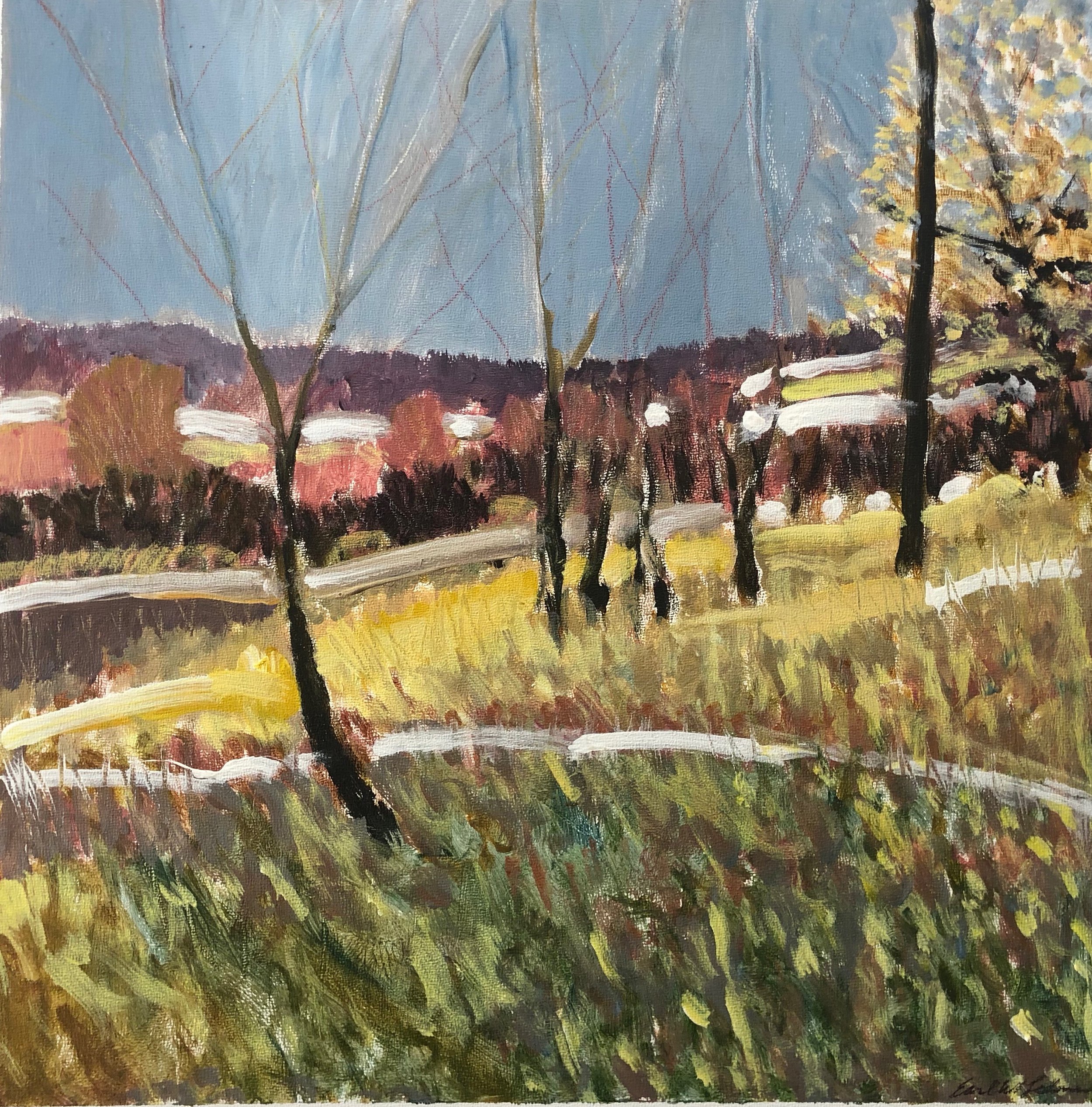 Beautiful Meadow II, 18 x 18, acrylic on panel