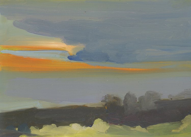 Afternoon N, 5 x 7” oil on aluminum