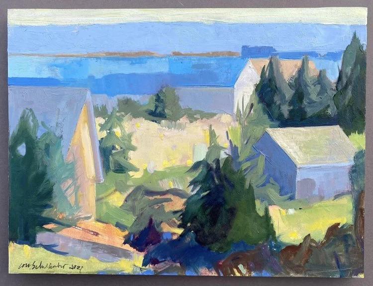 Illusion in Kingsburg, 12 x 16, oil on paper