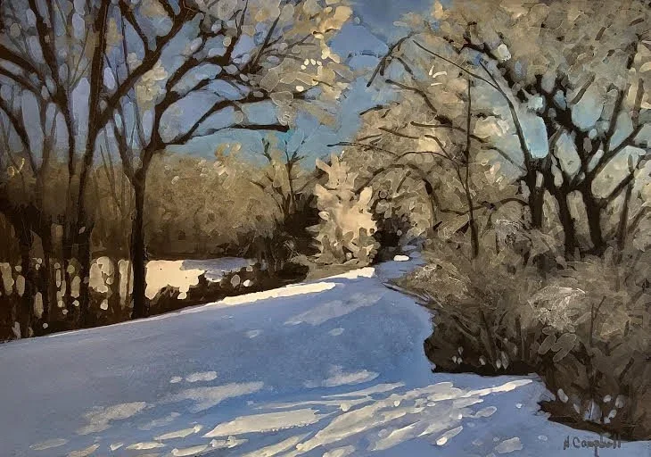 NC, "Iced" 10 x 14, gouache on paper