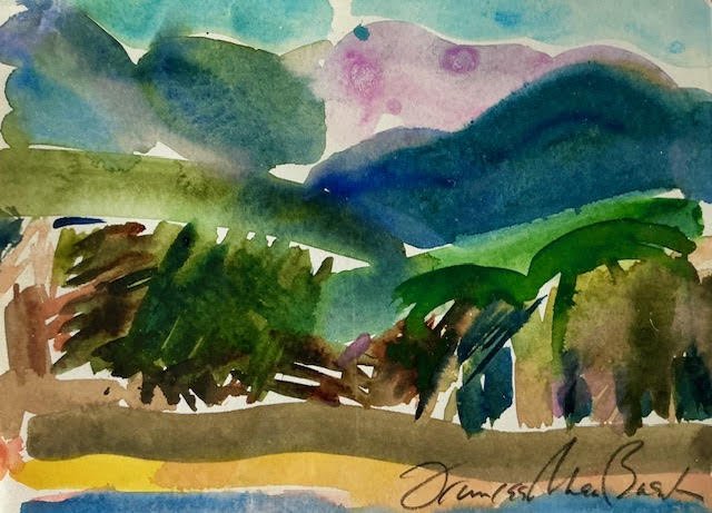 Catskills View, 5.5" x 7.5", watercolor
