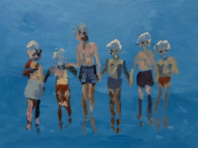 Kids, 9x11, oil on wood