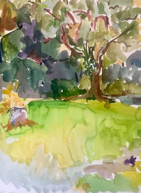 Frances Rhea Basch, Woodstock Apple Tree, 26x20, watercolor