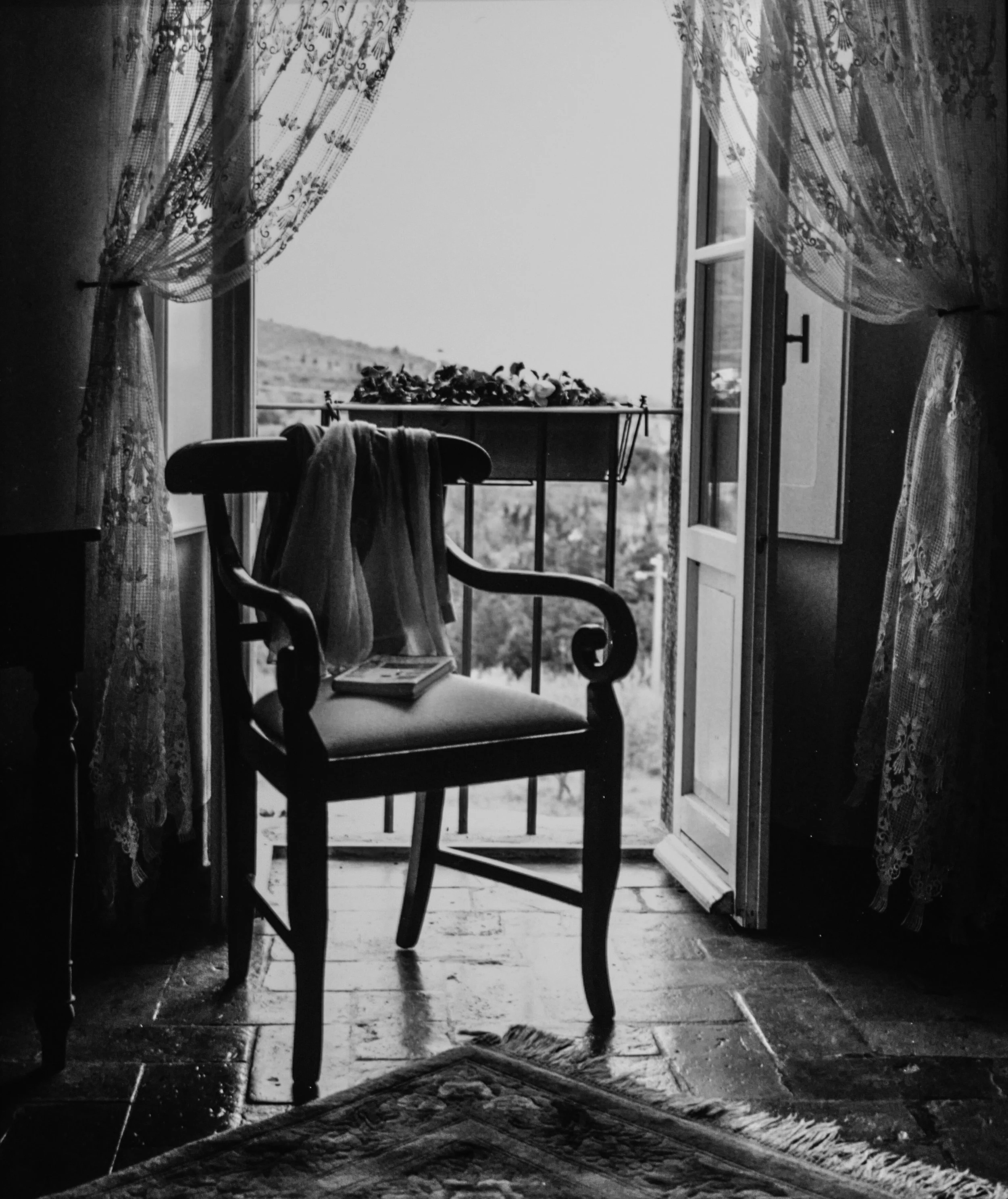 Chair in the Window, Cortona, Tuscany 2001, 11x14, silver gelatin print 