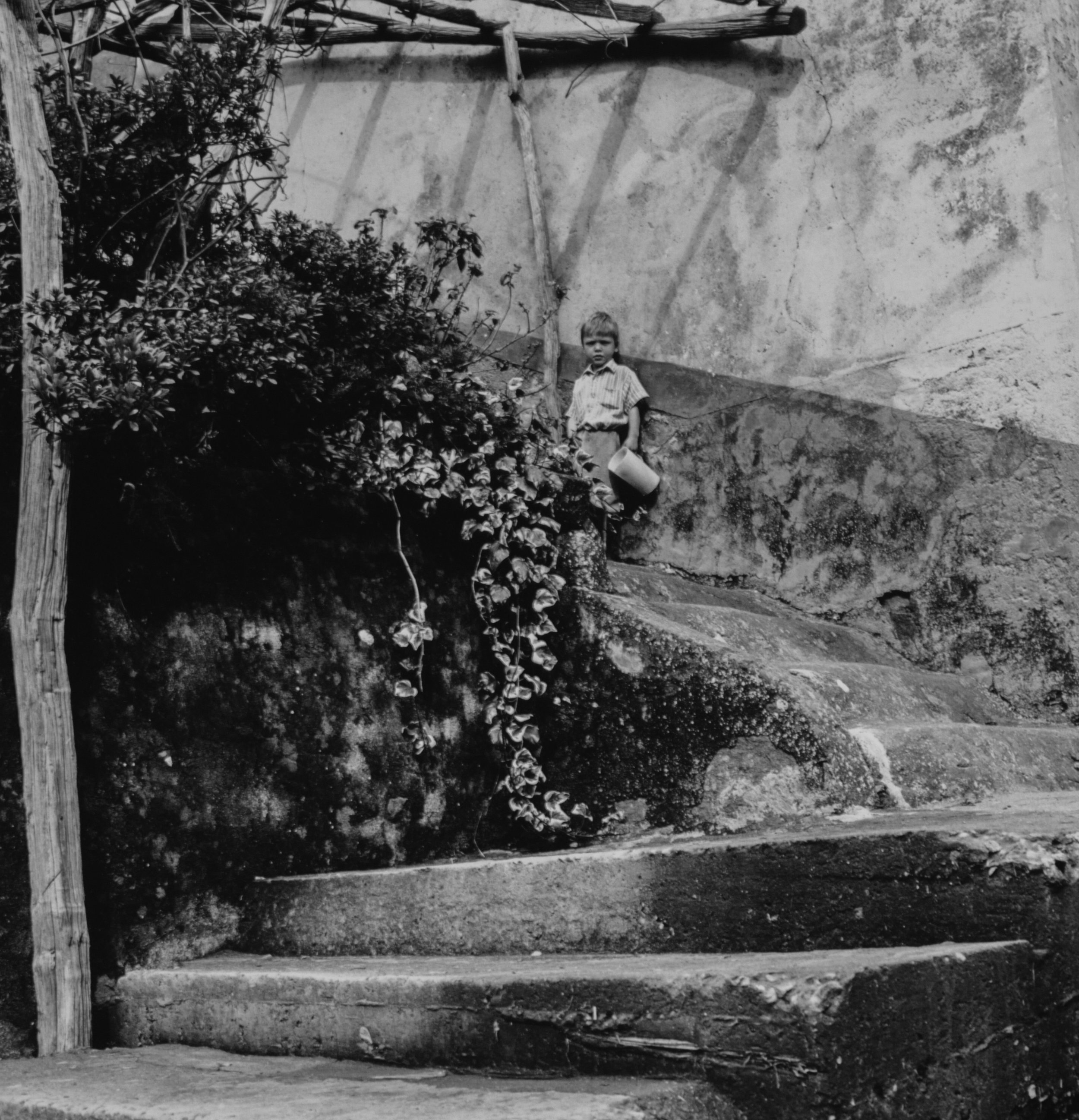 Boy on Steps, 16x20, silver gelatin print 