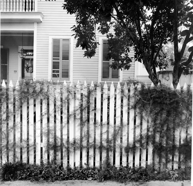 Garden District Fence, 10x10, silver gelatin print