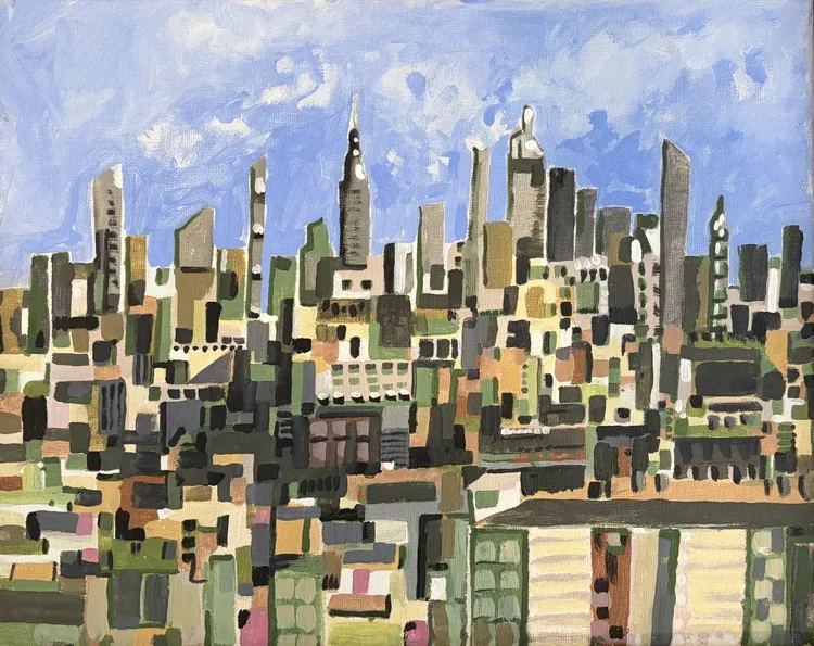 Small City 1, 11 x 14", acrylic on canvas