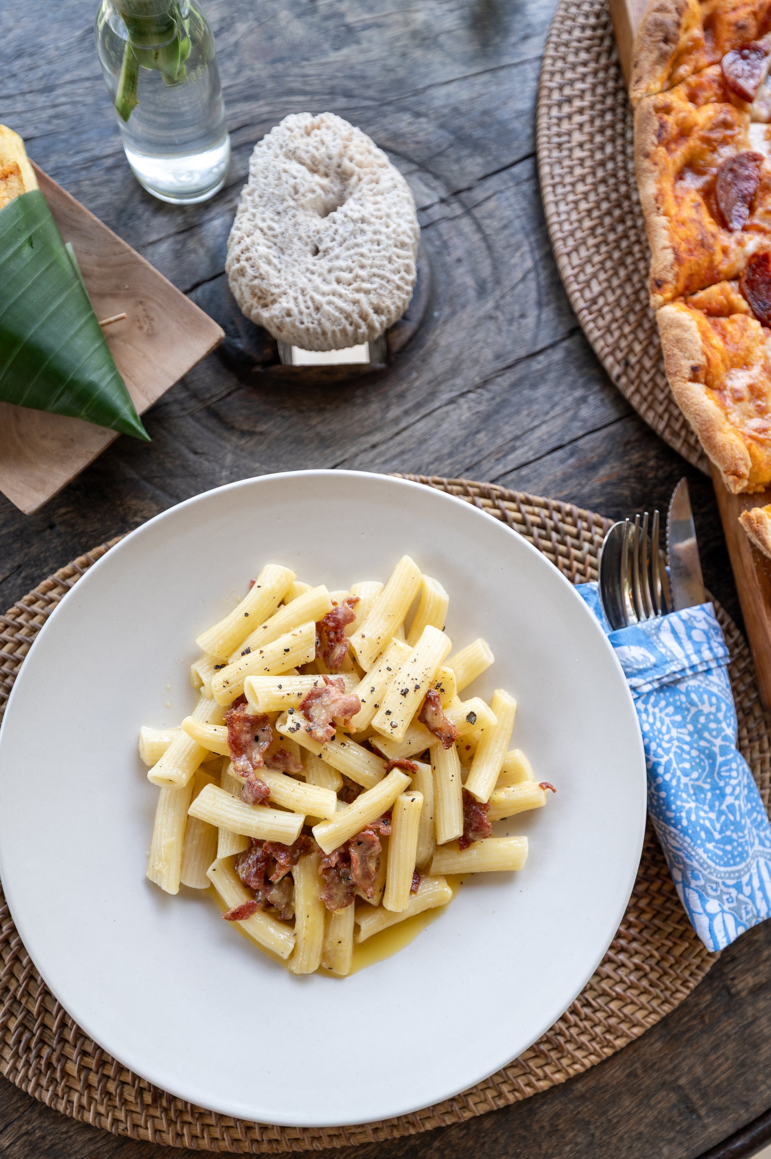 Mule Malu signature Maccheroni alla Carbonara.