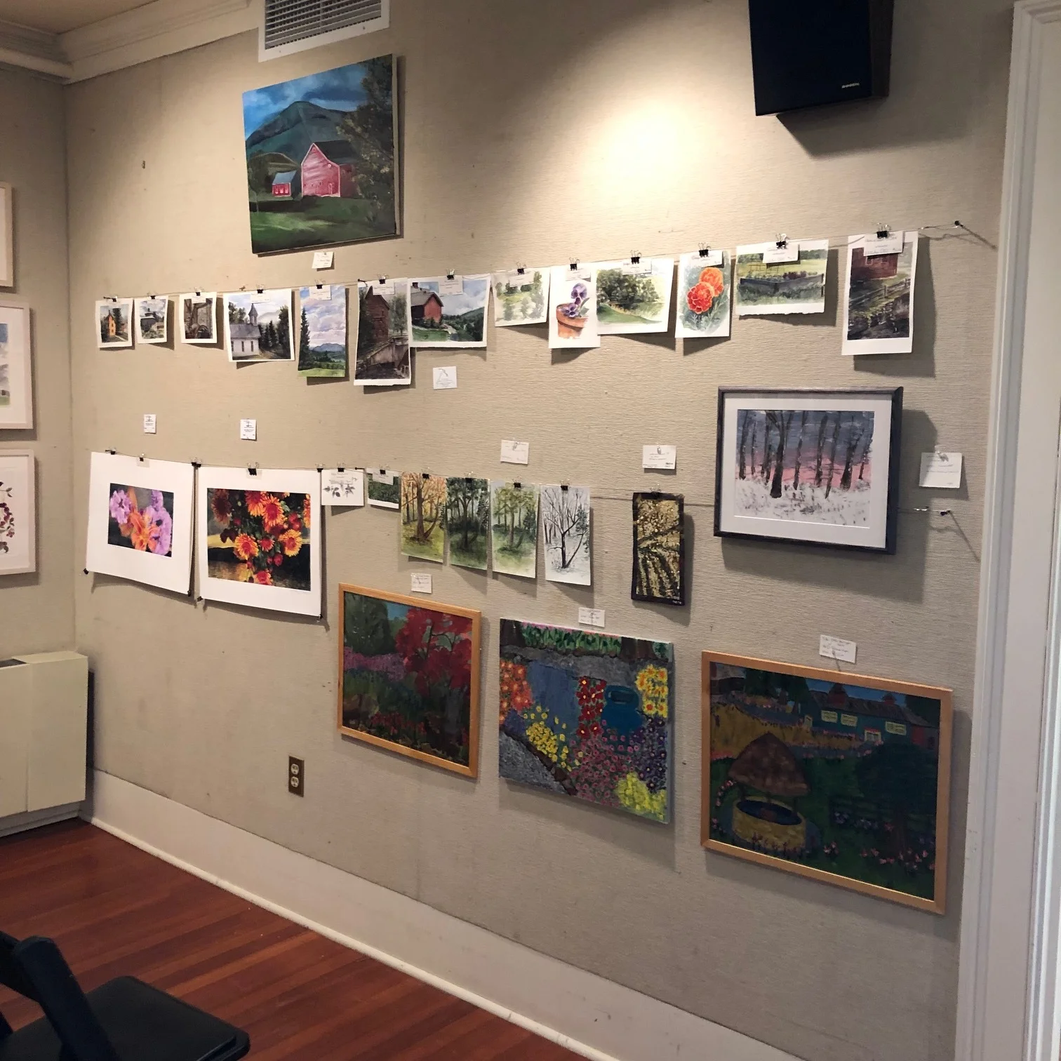 Unframed plein air work for display and sale at the Welles Gallery