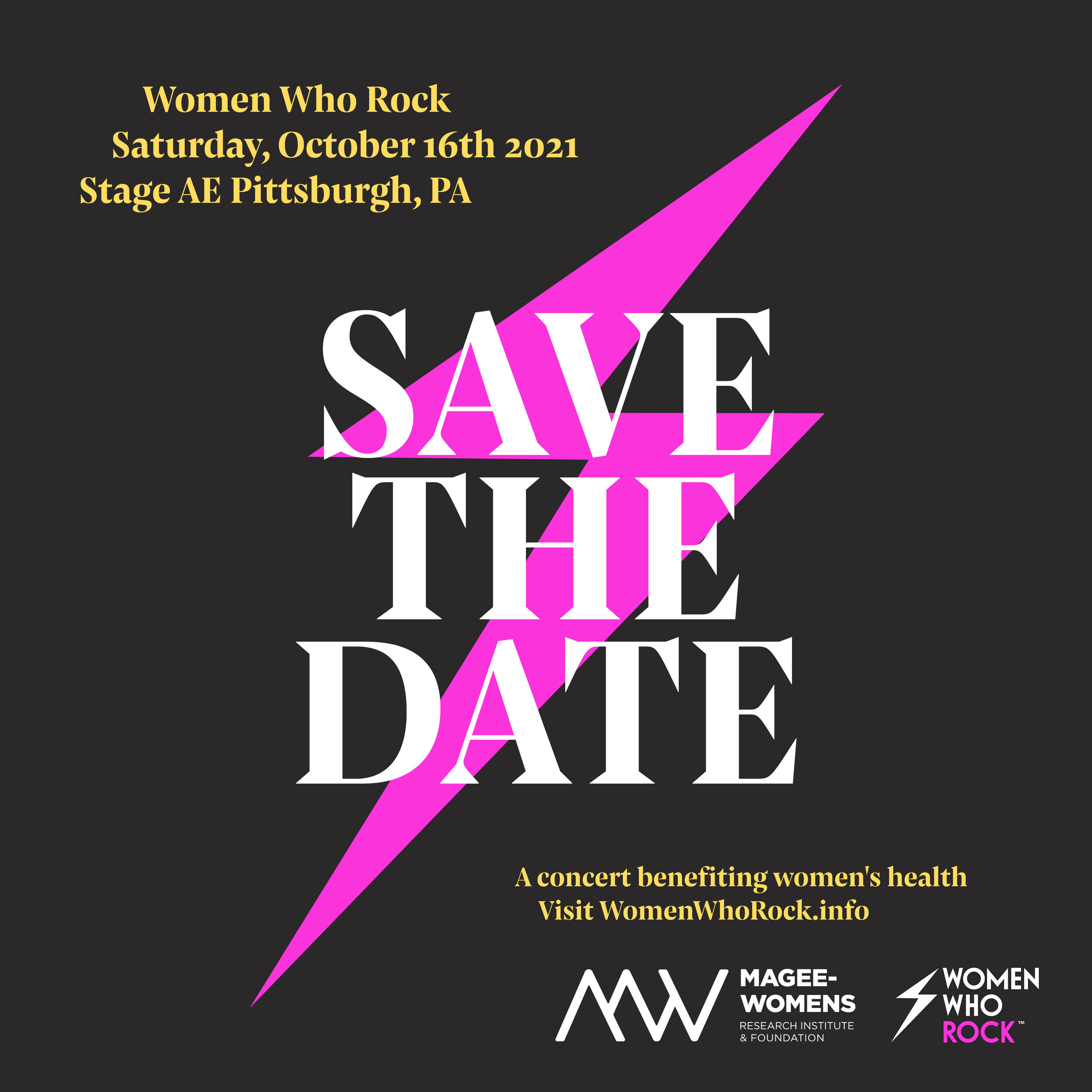 Details coming soon! For sponsorship opportunities contact melinda@womenwhorock.info