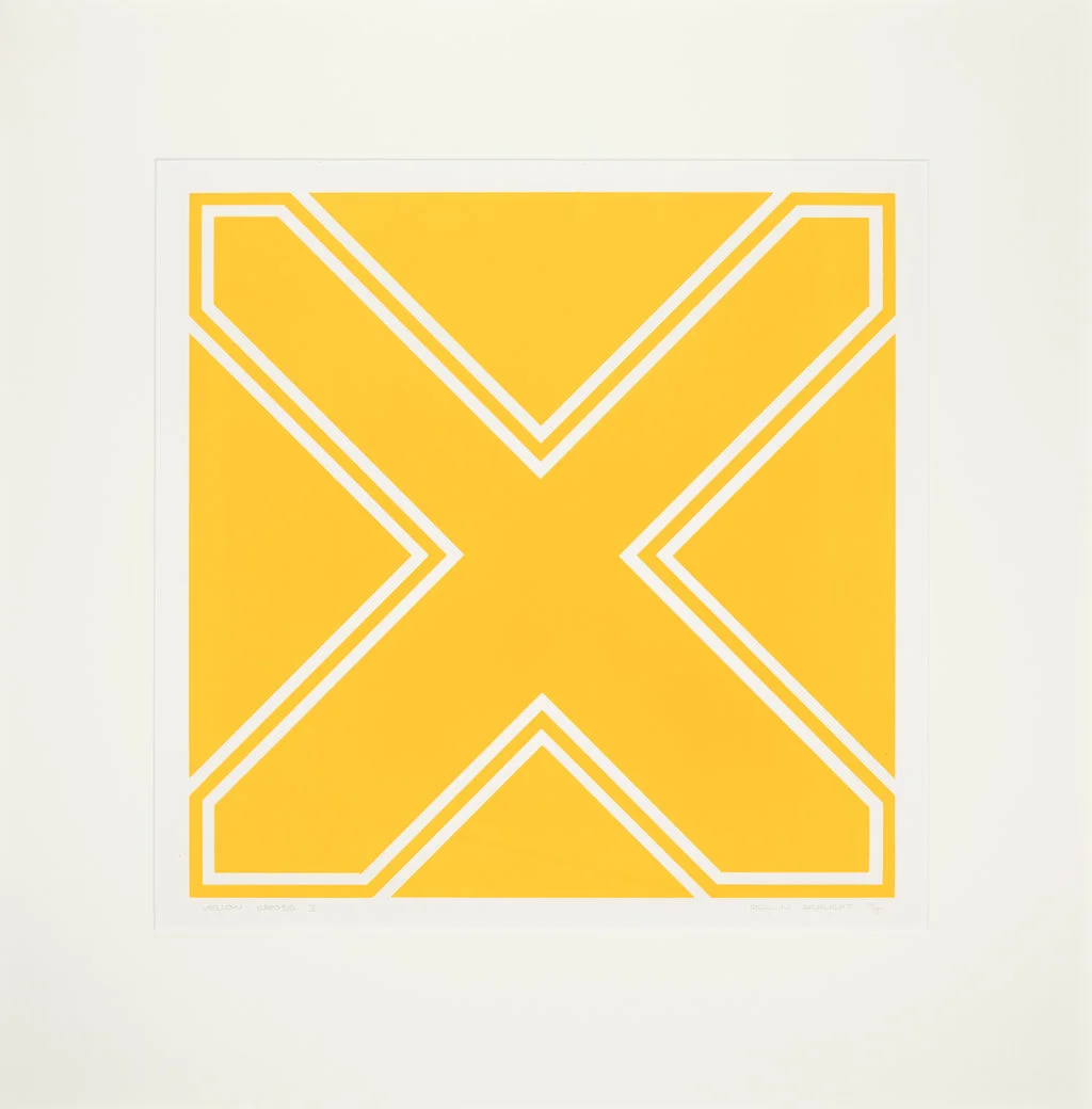 Image courtesy of the artist and Charles Nodrum Gallery Rollin Schlicht Yellow Cross 3 1966
