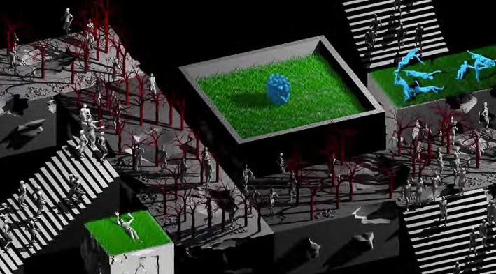Image courtesy the artist and Two Rooms, Auckland digital animation 10 minutes Gregory Bennett Utopia part 1 2011