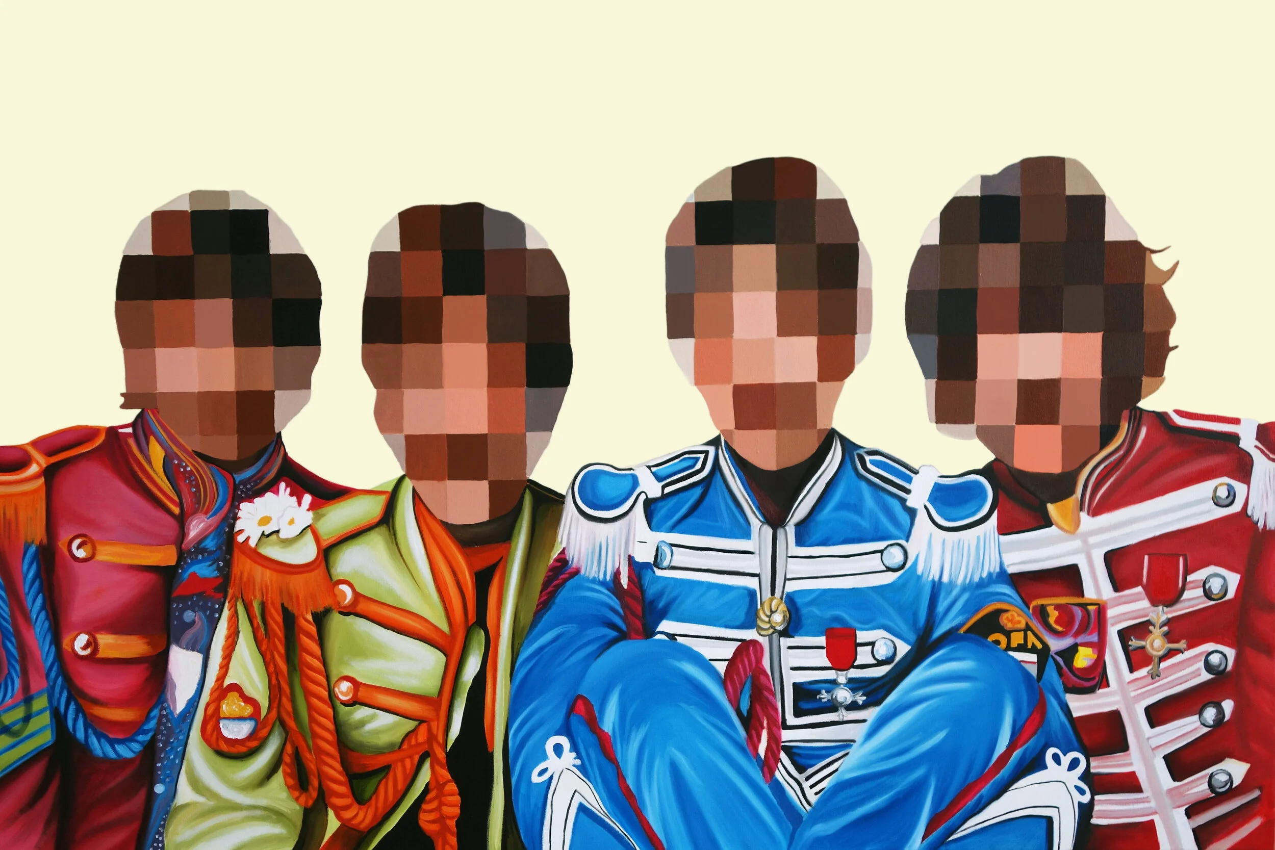 Sgt. Pepper’s Lonely Hearts Club Band Oil & Acrylic on Canvas 36 x 60" 2019 Collected