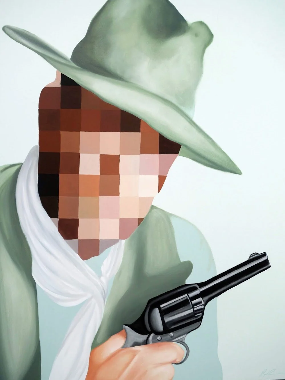 John Wayne Oil & Acrylic on Canvas 48 x 60" 2018 Collected