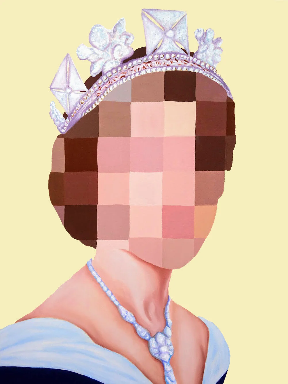Queen Elizabeth II Oil & Acrylic on Canvas 36 x 48" 2018 Collected