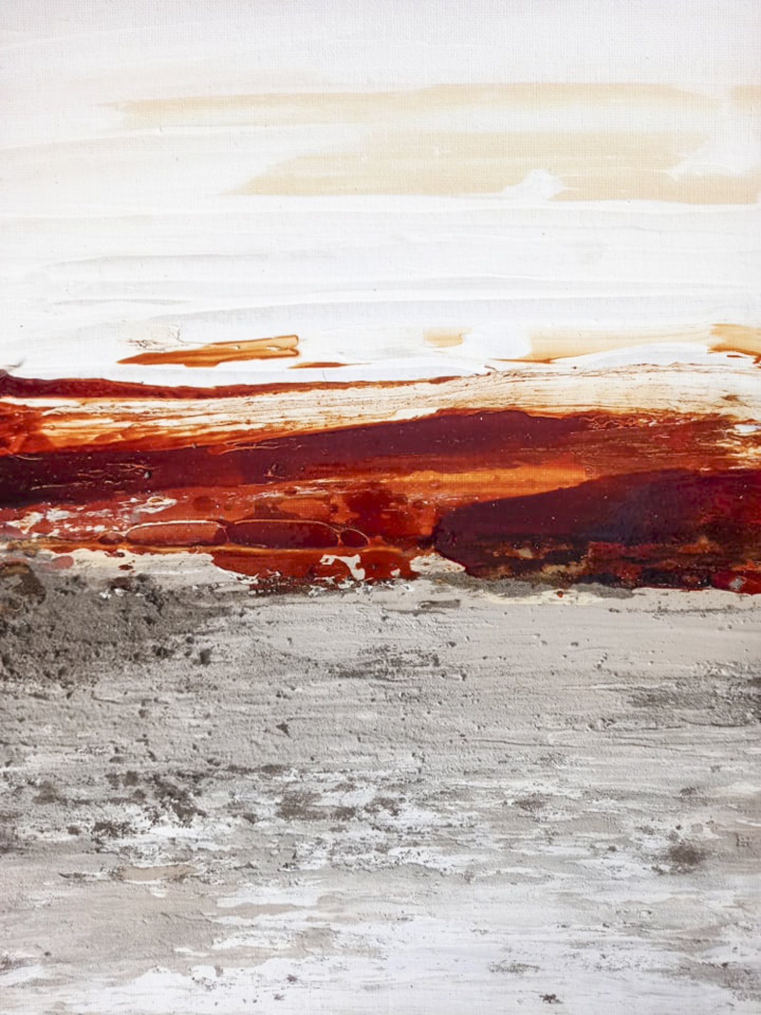  Horizon, 2022  acrylic, mixed media, volcanic ash on canvas board 