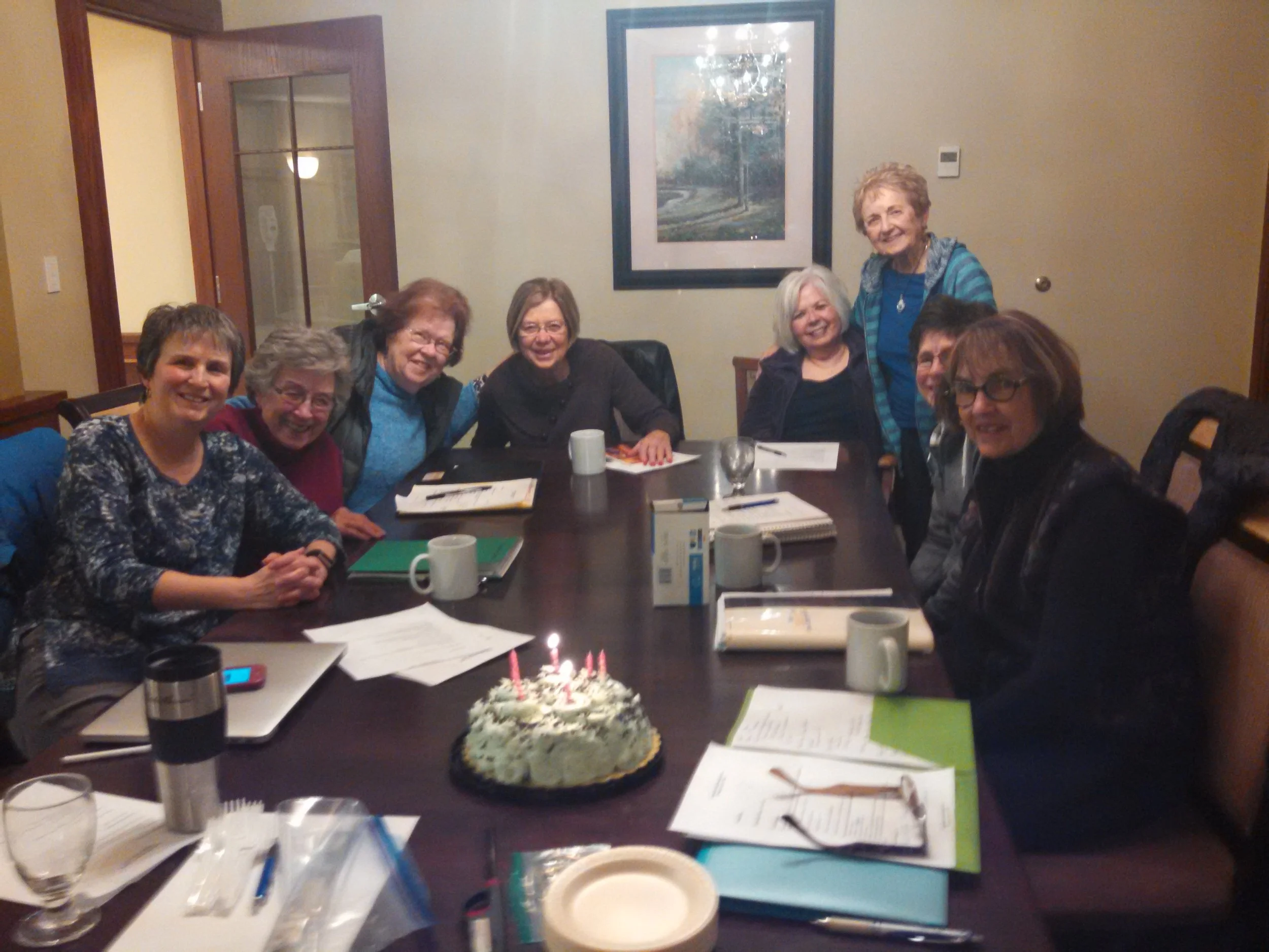 Hospitality Committee meeting... we are always looking for others to join our committee! 