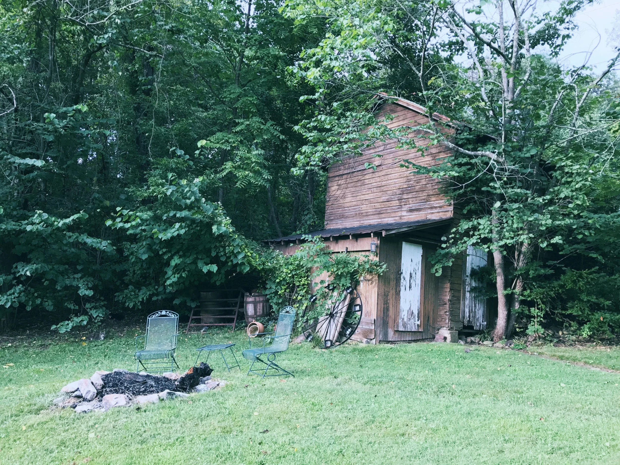 Outside fire pit and event area