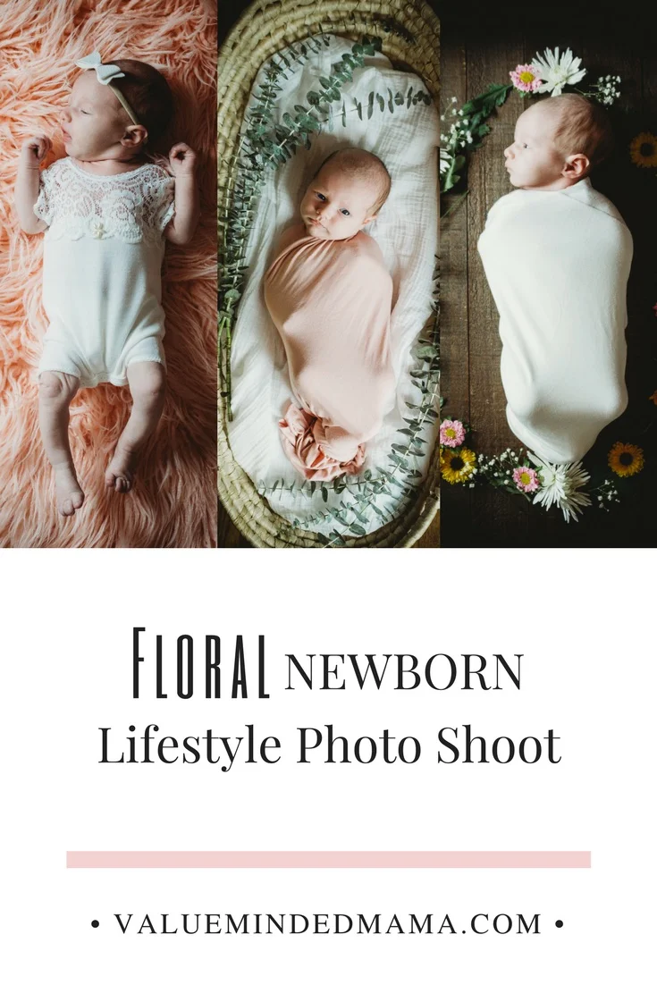 Floral Newborn Lifestyle Photo Shoot 
