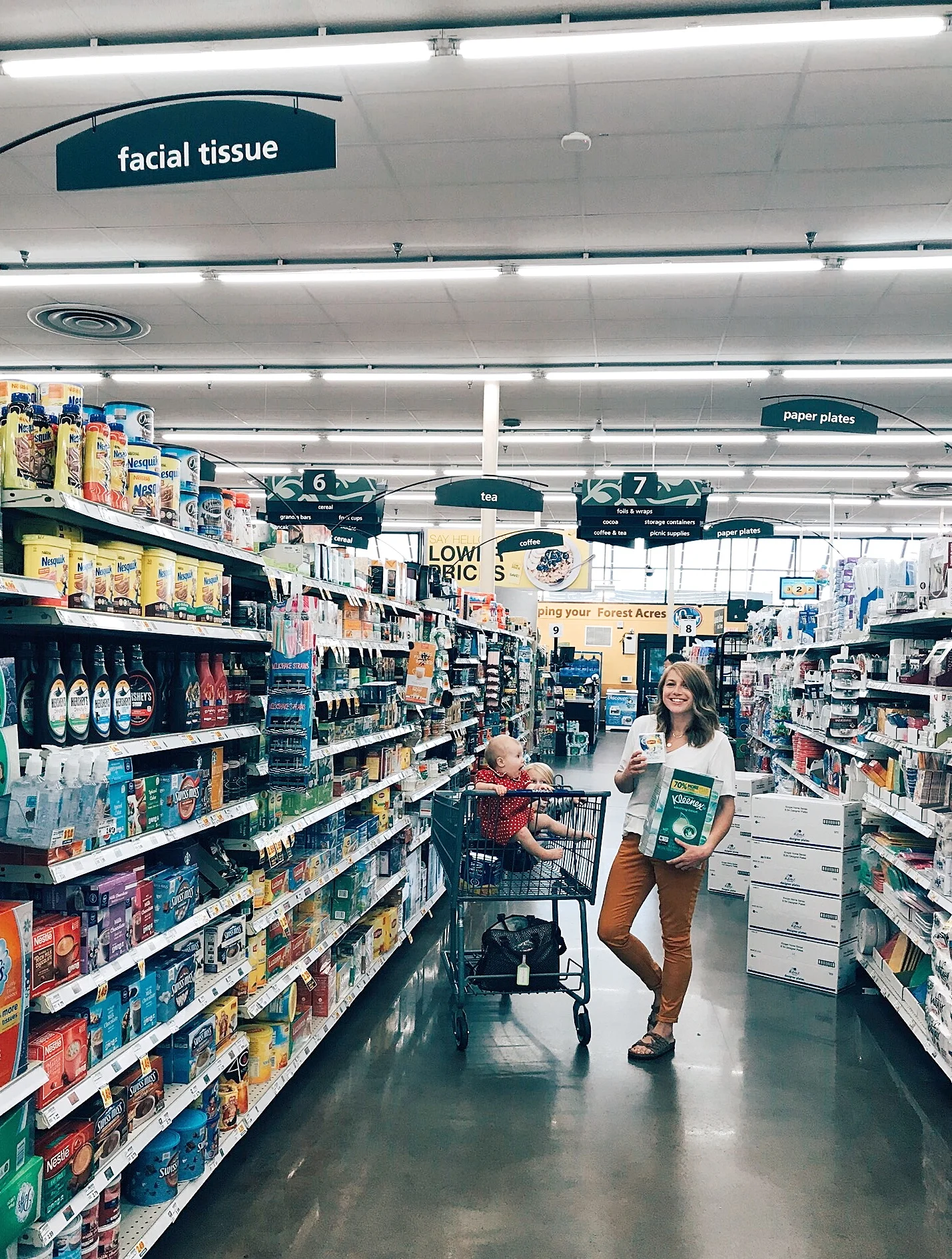 Kleenex and Lipton are located in the same aisle (facial tissue & tea)!