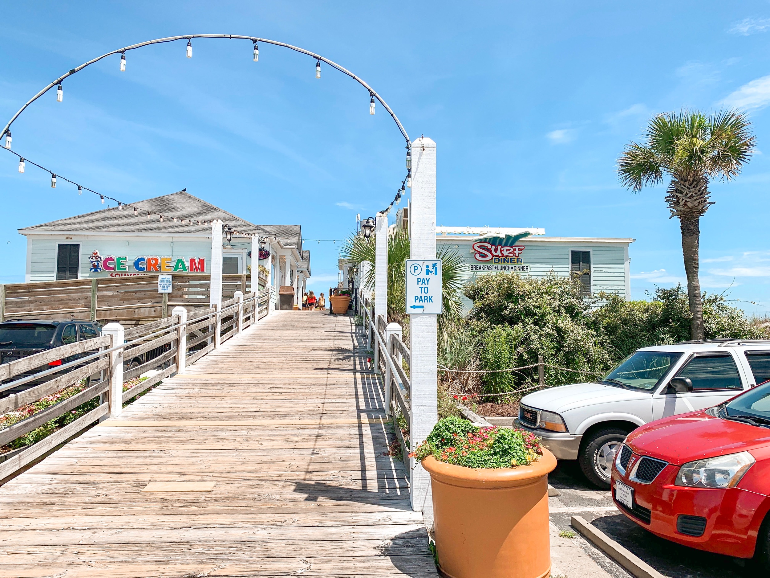 Surf Diner is on the right. We didn’t eat here, but my in laws did and enjoyed it. And it’s beach front on a short pier.