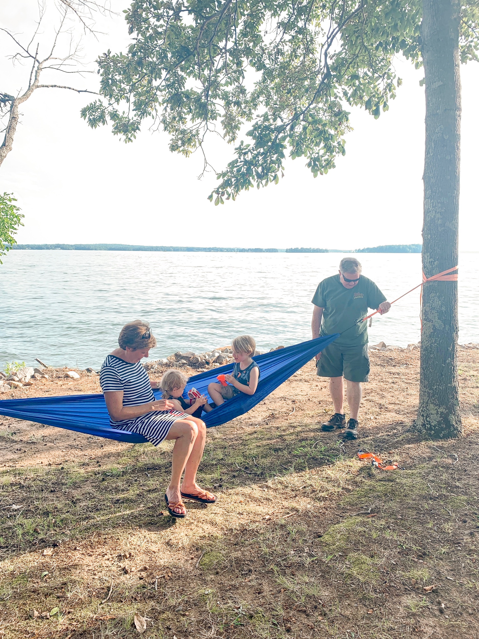 Having a water gun fight with the grandparents is a fun summer activity to do! We love visiting Lake Murray.