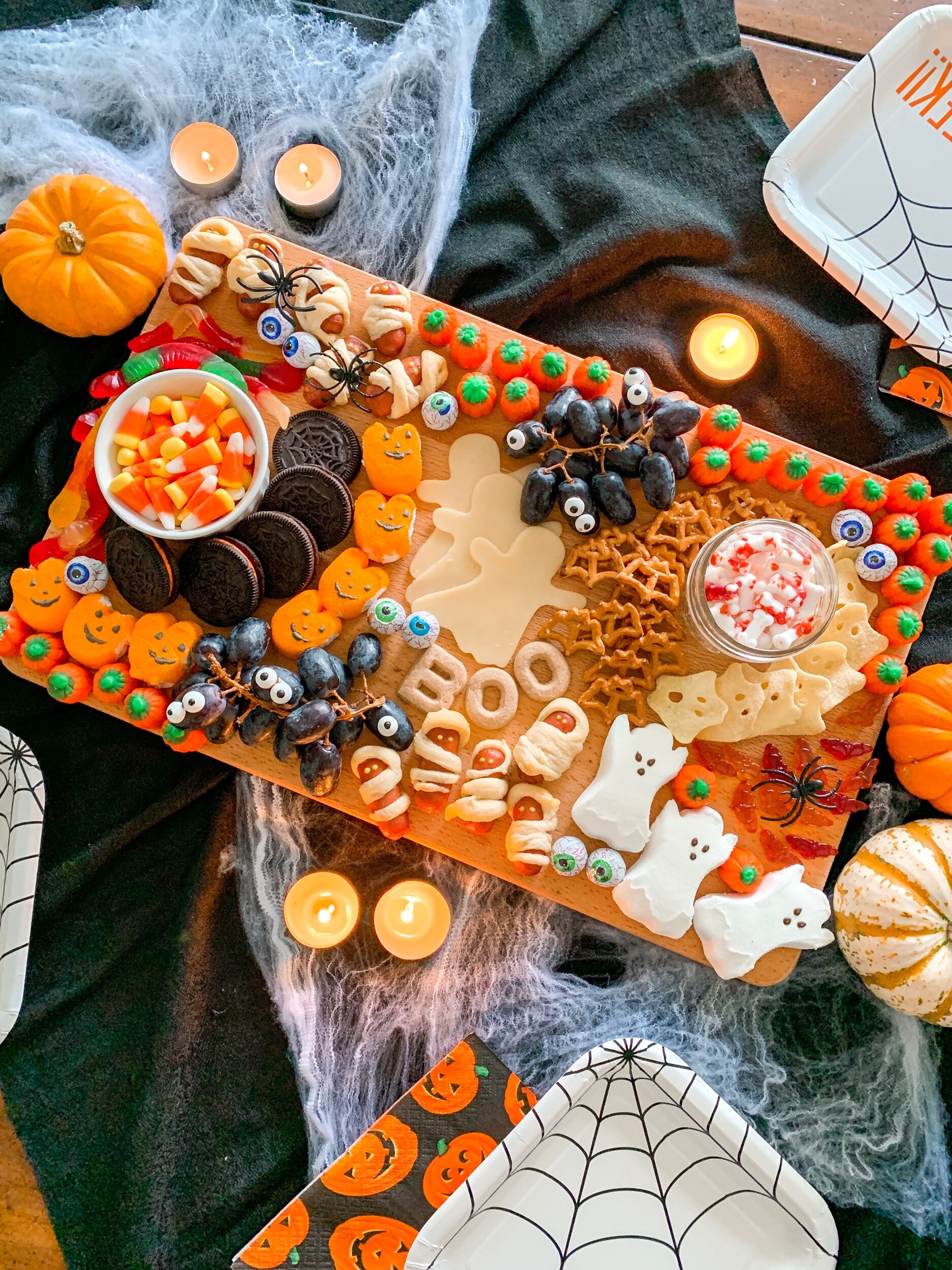 Make a kid friendly Halloween Charcuterie Board this season!