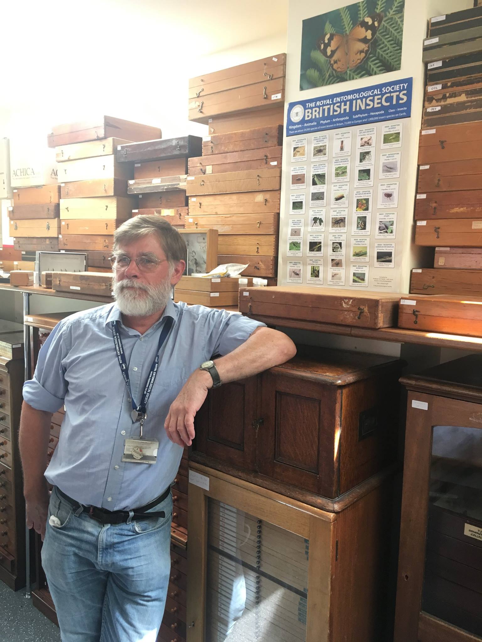 Simon Looking cool posing in the EntoHub at Harper Adams