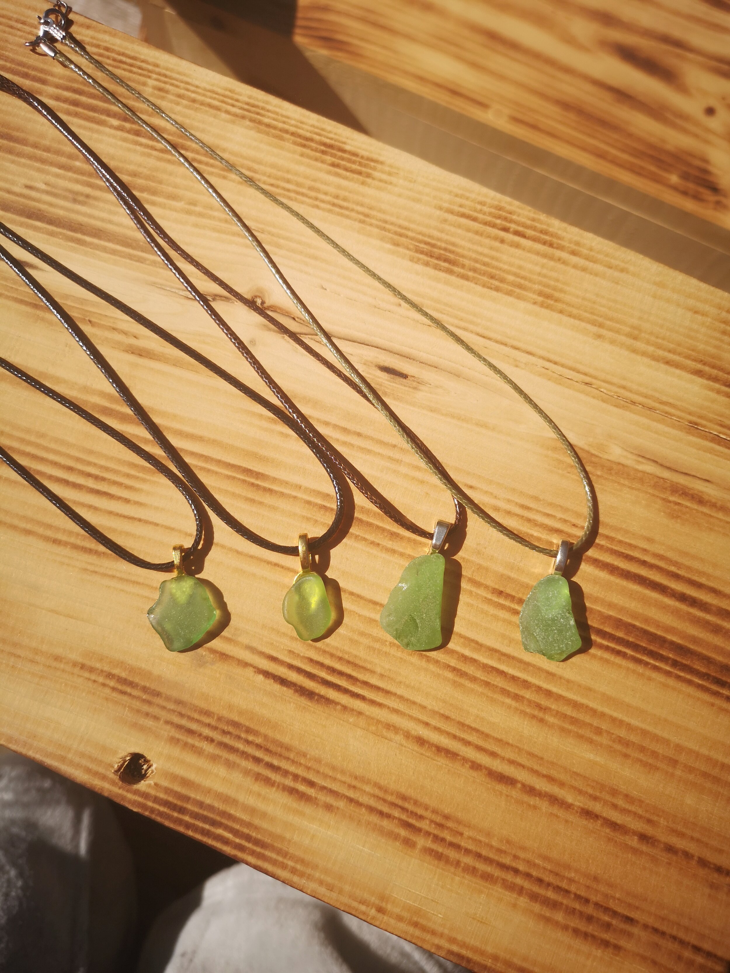 Green Seaglass Necklaces