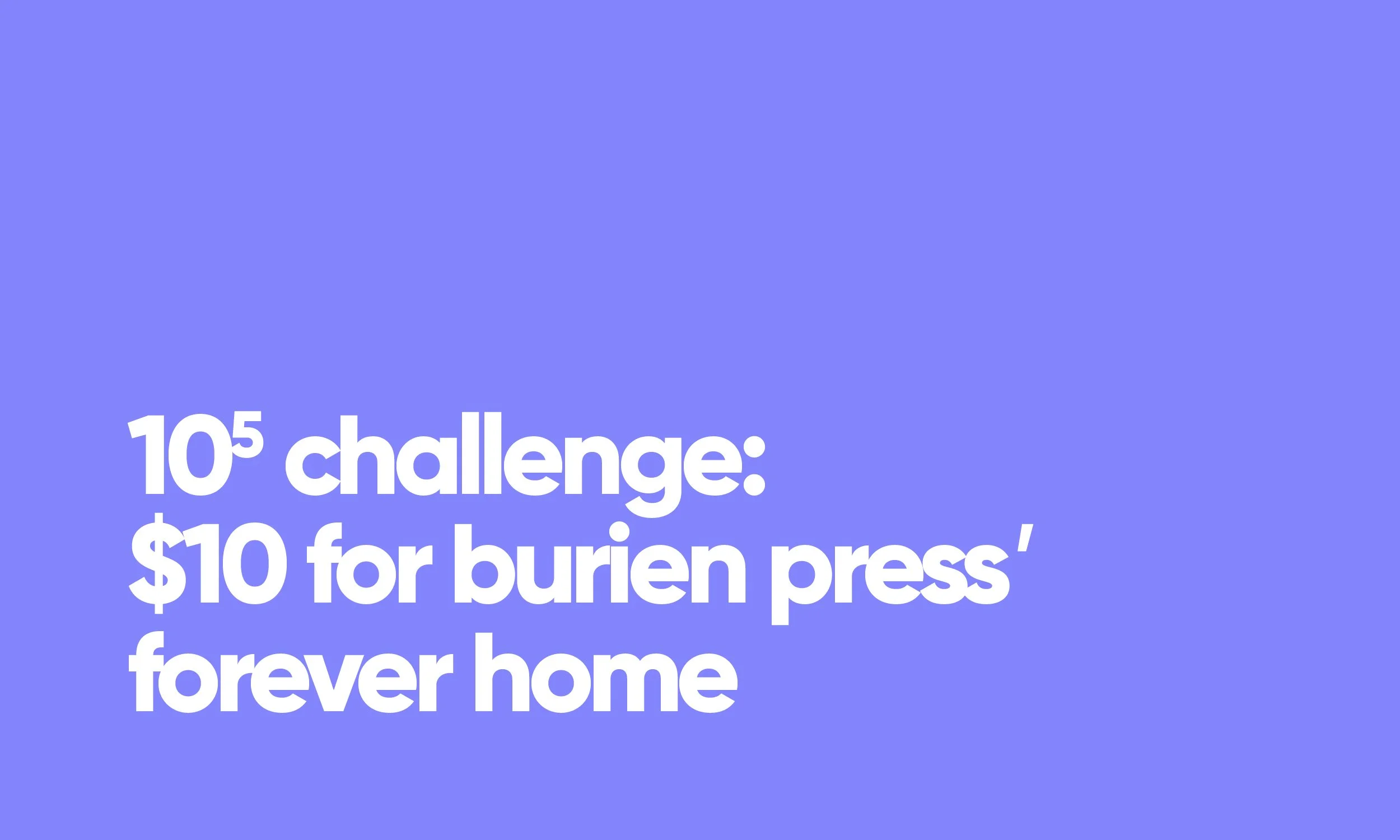 10⁵ challenge