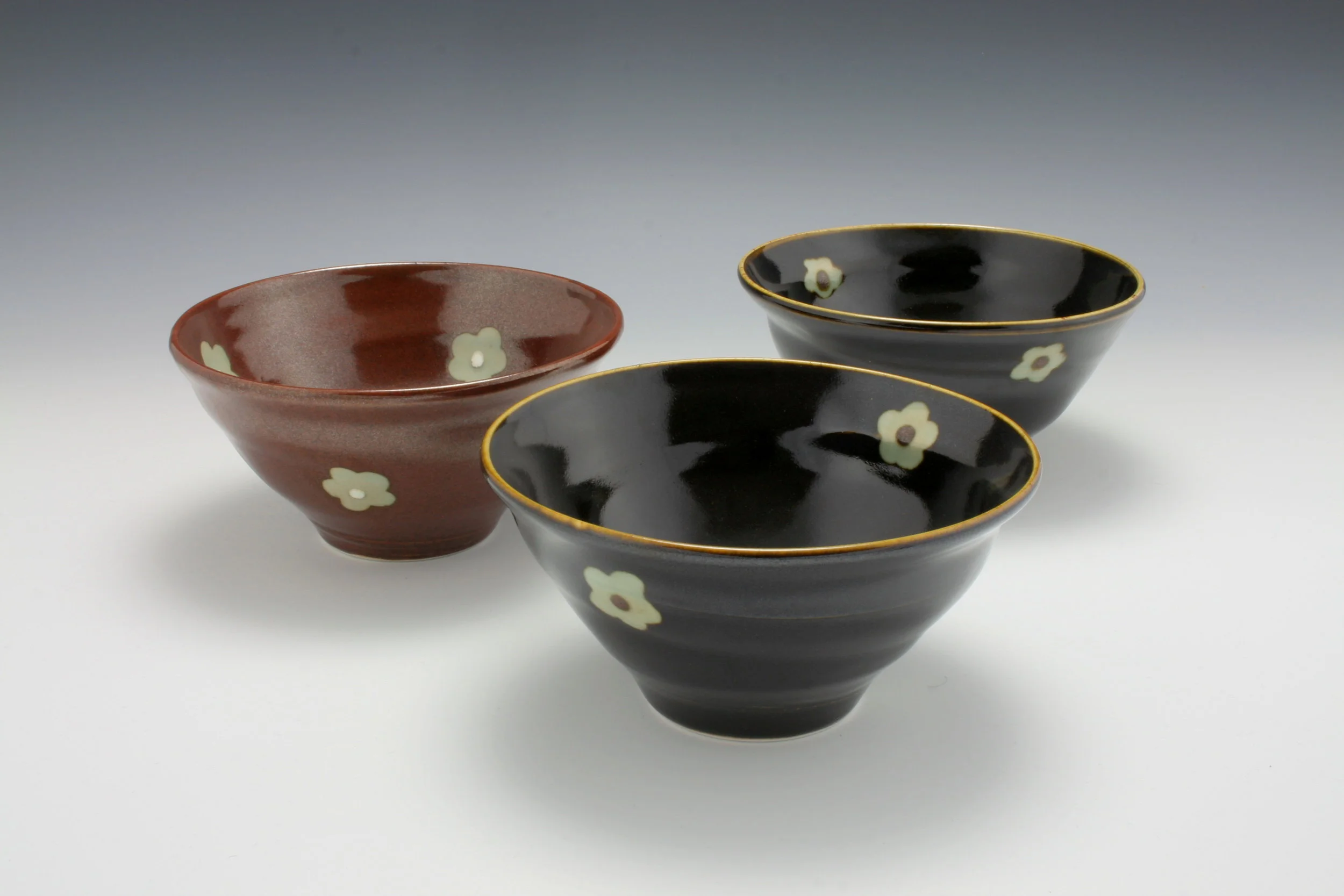3 flower bowls