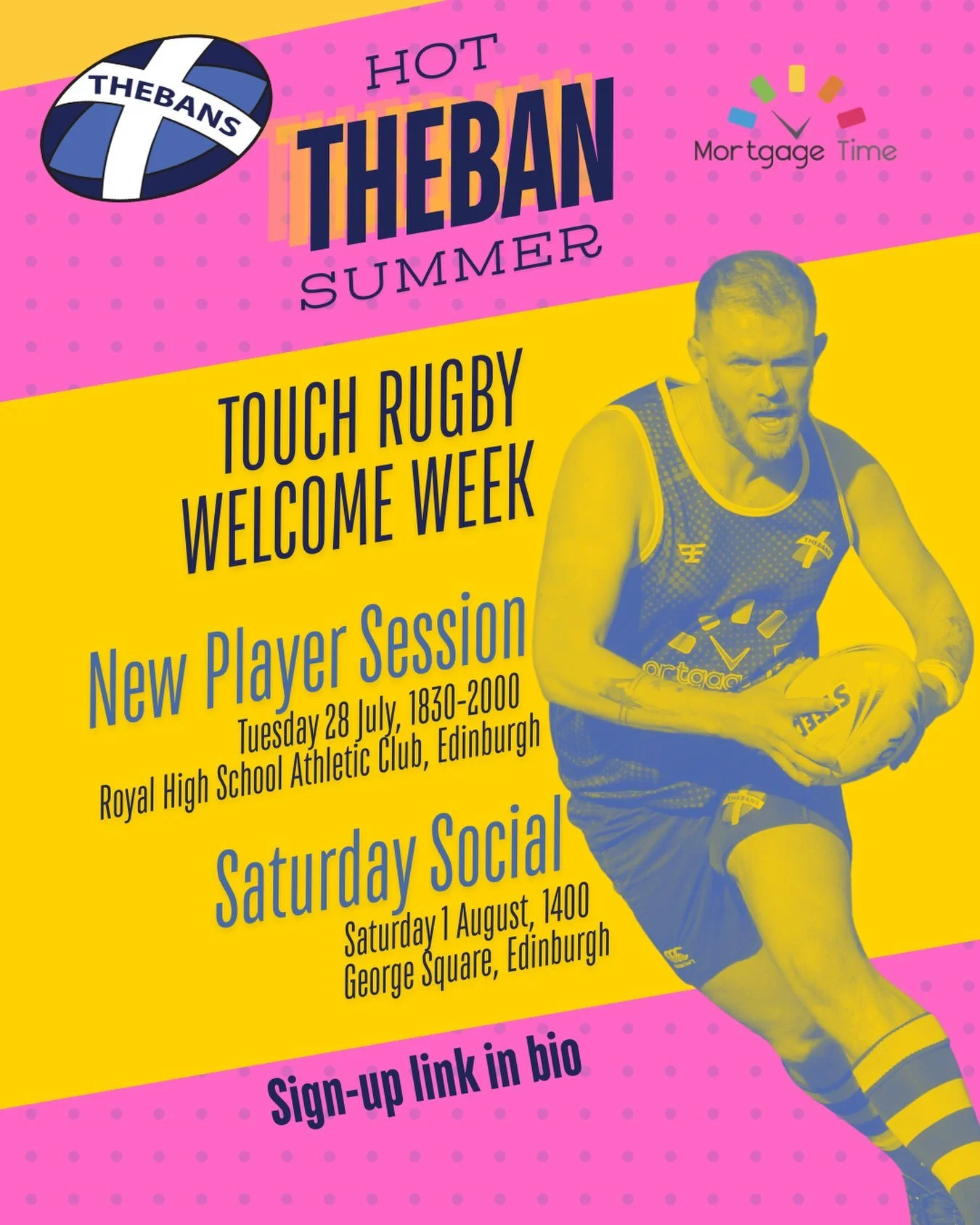Looking to learn a new sport in a fun, safe, and inclusive environment? Join the Caledonian Thebans Midas - our Touch Rugby team. 

Midas are hosting a Welcome Week, with a training session on Tuesday 28 July, followed by a social on Saturday 1 Augus