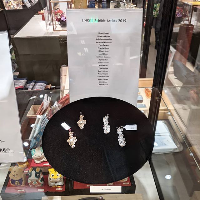 See a few of my pieces on display (and for sale) at KOBO at Higo now through October 27! I'm honored to be included in this show, Linked, along with a bunch of other Seattle Metals Guild members in conjunction with the 2019 Northwest Jewelry and Meta